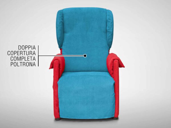 DOPPIA COPERTURA COMPLETA PICCOLA POLTRONA RECLINABILE 58 CM