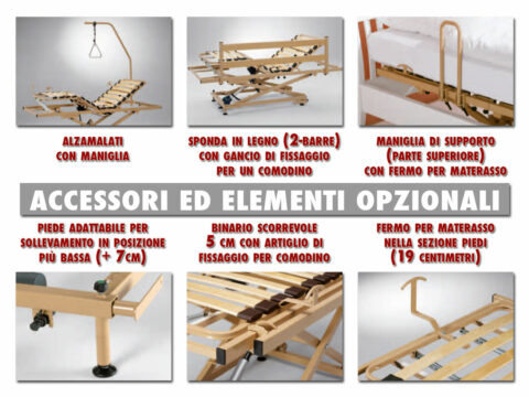 RETE ELEVABILE ACCESSORI OPZIONALI