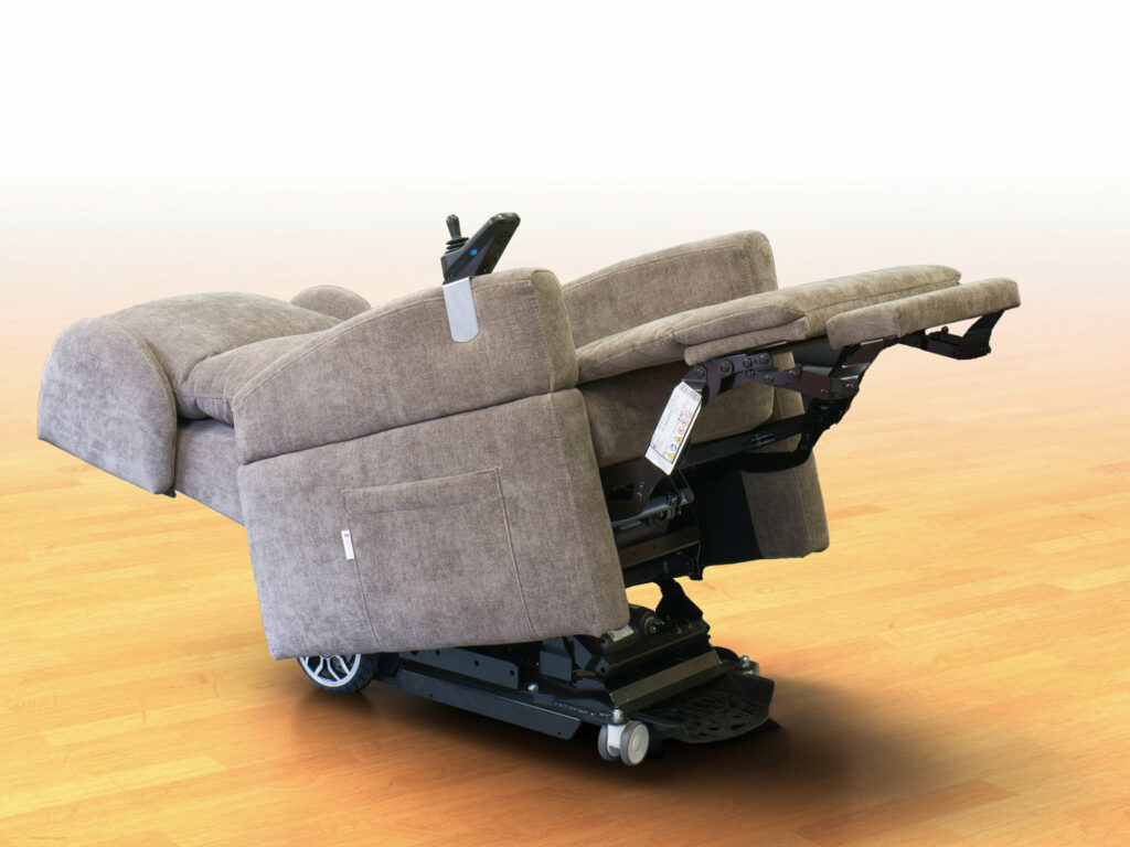 sollevamento anteriore posizione trendelenburg automatica poltrona relax robotica disabili con meccanica basculante